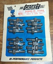 Nos Vintage Mr Gasket 1075 Screw-in Rocker Studs 38 16pc Set Old Mascot Usa