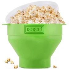 The Original Korcci Microwaveable Silicone Popcorn Popper, BPA Free Microwave...
