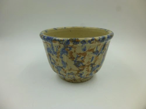 RARE HTF ANTIQUE RED WING 5" PANELED SPONGEWARE BOWL / PROMPT SAFE SHIPPING