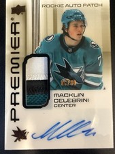 2024-25 Premier 2024-25 Macklin Celebrini Rookie Auto Patch 06/99 San Jose