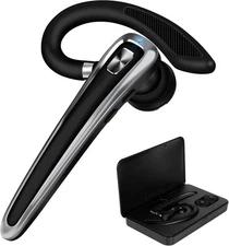 Trucker Wireless Mic Blue Parrot Bluetooth Noise Cancelling Headset Earpiece New