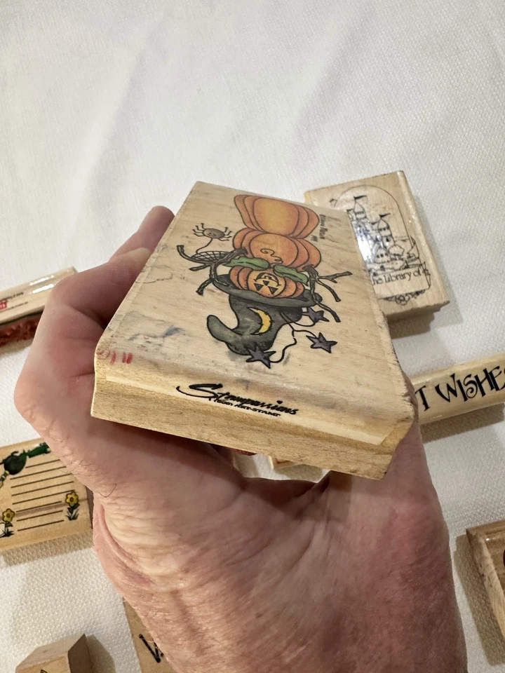 lote sellos goma madera Foto 4 de 4