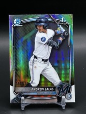 ANDREW SALAS 2025 BOWMAN CHROME 1ST BASEBALL REFRACTOR MARLINS /499 Q1940