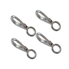 4 PCS Round Eye Quick Snap 316 Stainless Steel Spring Loaded Hook 1 L 74mm