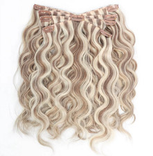 Invisible Clips in Curly Wavy 100% Human Hair Customize Wefts Topper Hairpiece