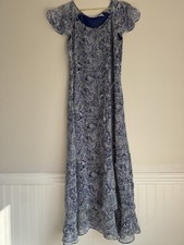 Jaclyn Smith Women's Tiered Ruffle Short Sleeve Casual Maxi Dress Boho Y2K Sz: S