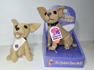 Taco Bell Plush Chihuahuas Two Dogs 1990's