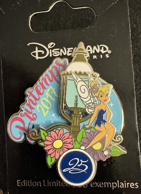 Disneyland Paris 25th Anniversary Tinker Bell  Printemps Spring 2017 Pin LE DLRP