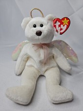 Halo the Angel Bear Ty Beanie Babies, Plush Toy Angel Wings w/tag