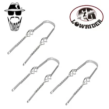 (3) Original Lowrider 20" Double Square Cage TWISTED Fender Brace Chrome Bicycle