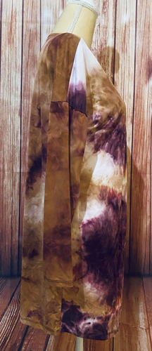 Cardigan donna XS Vibe aperto davanti maniche lunghe tie dye morbido elasticizzato colorato - Foto 3 di 10