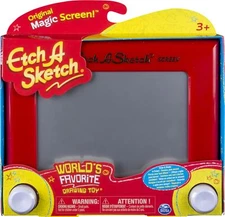Etch A Sketch Classic Drawing Toy 2W x 7.4H Grey Red Shake to Erase