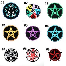 Pentagram Pentacle Star Witchcraft Satan Black Magic Emblem Jacket Iron on Patch