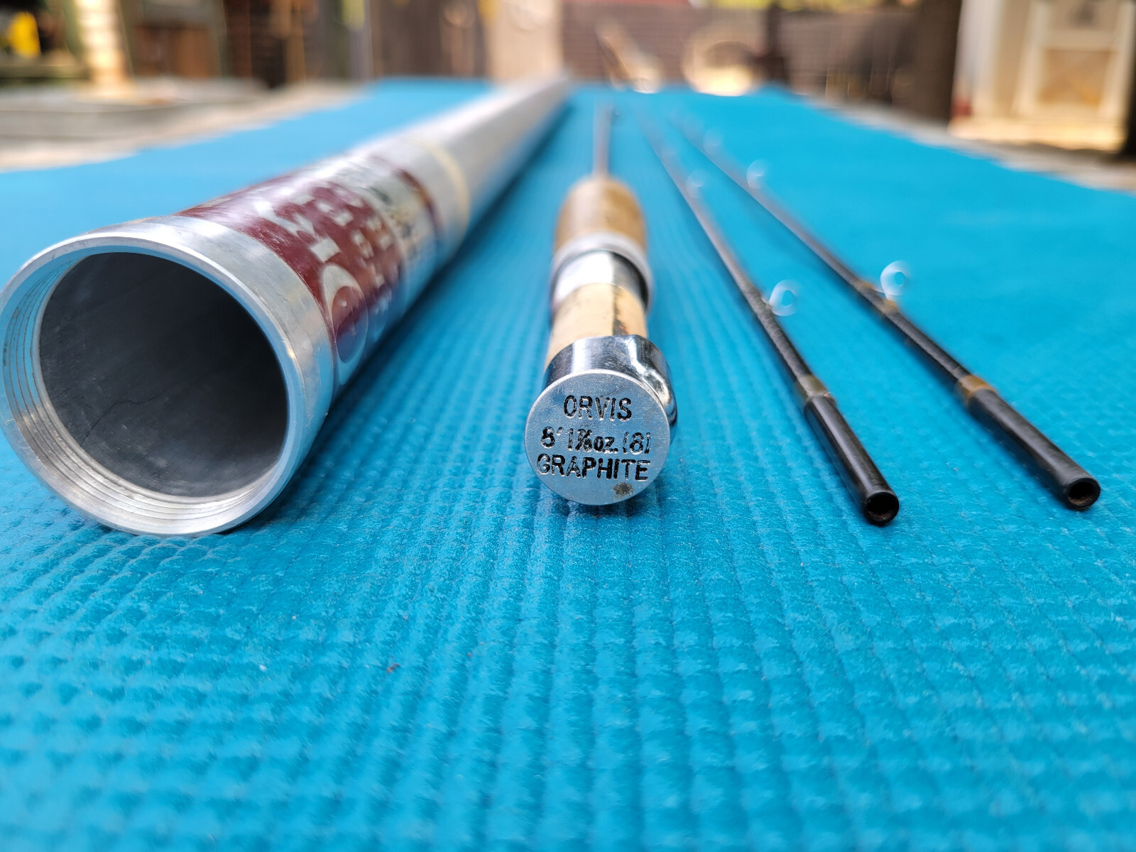 Vintage 1970's ORVIS Graphite FLY ROD 8', 17/8 oz 6wt 2 pc. w tube