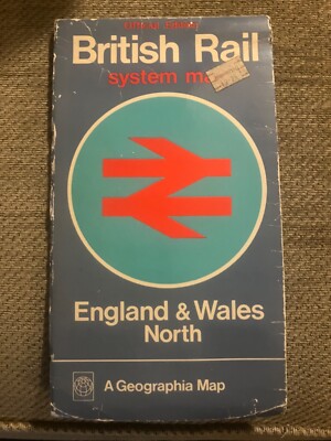 1980 British Rail England & Wales North Railway System Map
