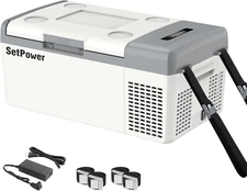 12V Refrigerator Electric Coolers for Vehicles AC/DC, 15L/15.8QT Car Fridge Port