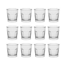 Shot Glasses Set Glass Soda Lime Durable Stylish Party Shots Large 12 x 53ml