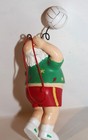 Unique & Rare SANTA CLAUS Volleyball Player 4" Xmas ORNAMENT Vintage — photo 2