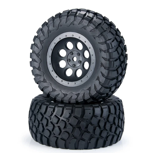 Llanta de goma para camión de recorrido corto 4 piezas 1:10 neumático para coche camión SLASH RC - Imagen 6 de 12