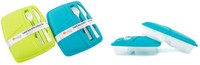 Imperial Pack Of 2 Plastic Bento Lunch Box Set - Teal & Orange on sale Imperial Pack Of 2 Plastic Bento Lunch Box Set - Teal & Orange on sale