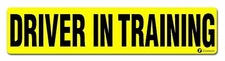 Zone Tech - Driver In Training Magnet - Reflective Vehicle Car Sign-Black Letter