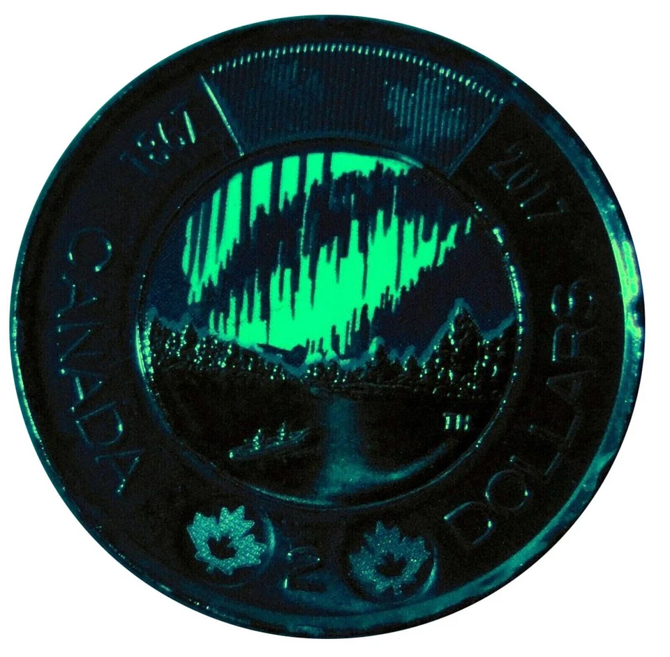 DANCE OF THE SPIRITS-2017 Canada $2 Toonies 2 Coin Color & NonColor GUNC Lot#798 - Image 2 of 4