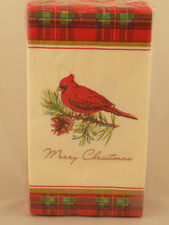 Christmas cardinal design set of 40 paper napkins/guest towels --New Old Stock