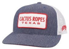 HOOEY Cactus Ropes Texas "CR077" DENIM/WHITE Snapback Hat