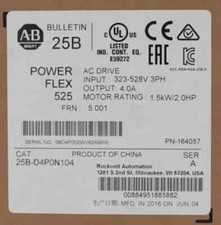 Allen-Bradley 25B-D4P0N104 NEW AB 25B-D4P0N104 PowerFlex 525 1.5kW 2Hp AC Drive