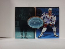 1998-99 SPx Finite Rangers Hockey Card #111 Brian Leetch GI/6950