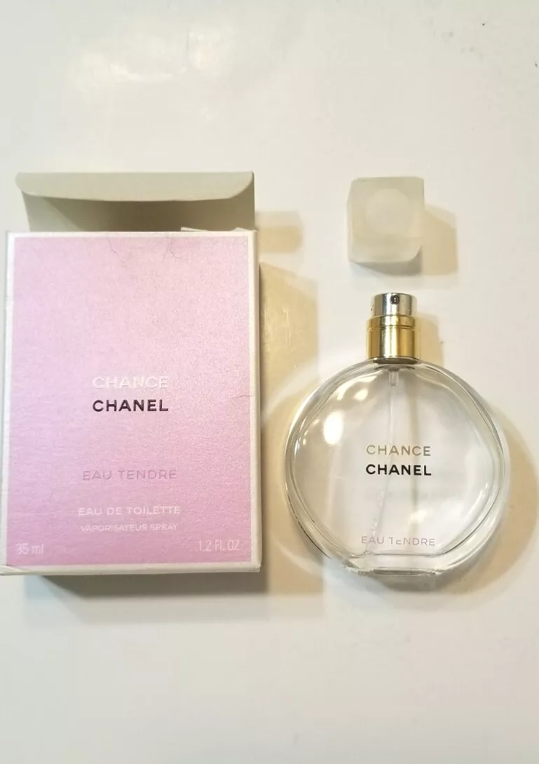 EMPTY 1.2 oz (35 ml) Chanel Chance Tendre Toilett EDT Women's bottle  with a BOX