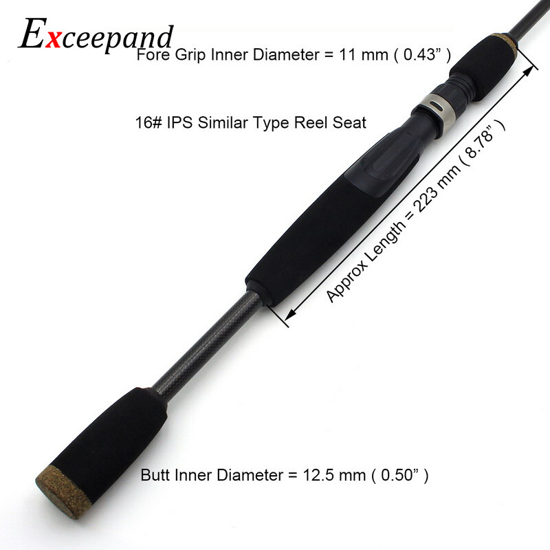 Black EVA Spinning Fishing Rod Handle Grips Split Parts for DIY Rod