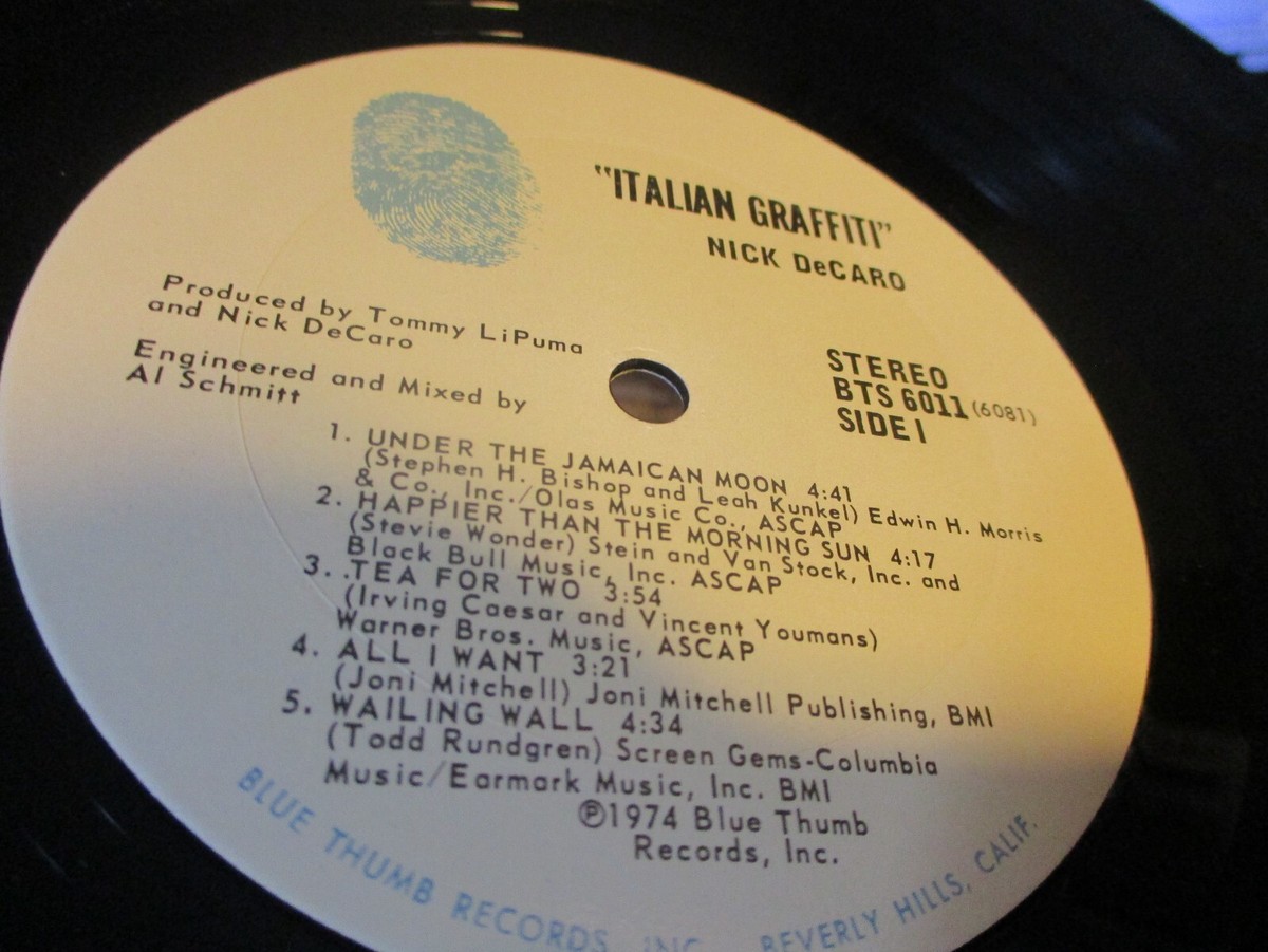 Nick Decaro / Italian Graffiti レコード Nick DeCaro Italian Graffiti MCA Records P-5938 Japan VINYL