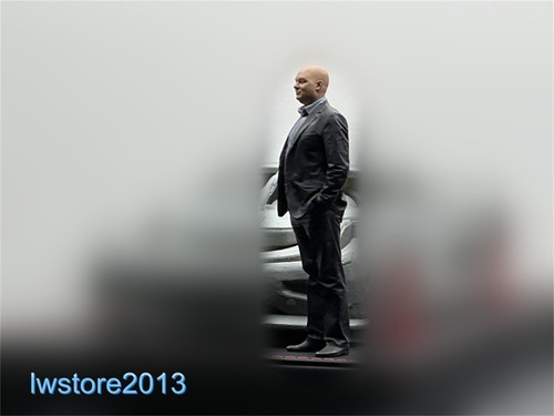 1/18 Suit Bald Man 4" Resin Figurines Figures Model Props For Cars Vehicles Toys - Picture 3 of 5