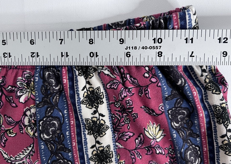 Women's Leggings Flared Floral Striped Bohemian Multicolor Size (see