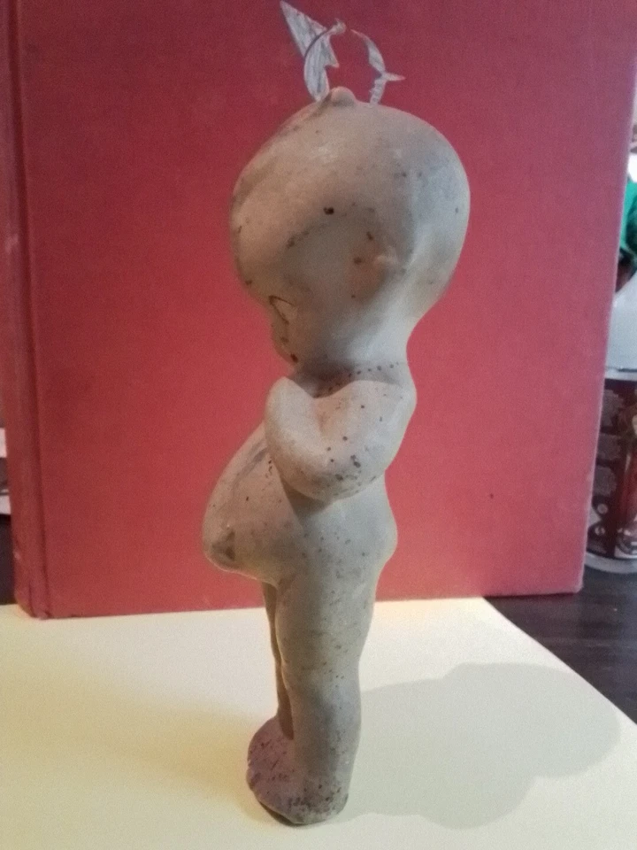 kewpie Antico Compò Anni 30 Portafortuna 16 Cm Originale Romantico Rose o' Neill - Immagine 3 di 4