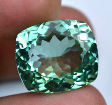 Impresionante cojín natural de zafiro verde Montana 21,10 quilates certificado piedras preciosas sueltas