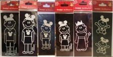 DISNEY MICKEY EARS AUTO DECAL STICKER DAD MOM SON DAUGHTER PRINCESS BABY'S NEW