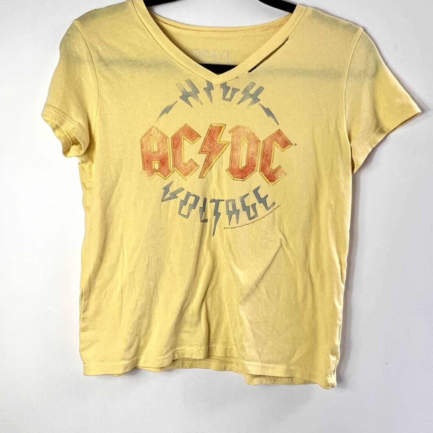 Vinyl Icons High Voltage AC/DC Yellow Distressed Cott… - Gem