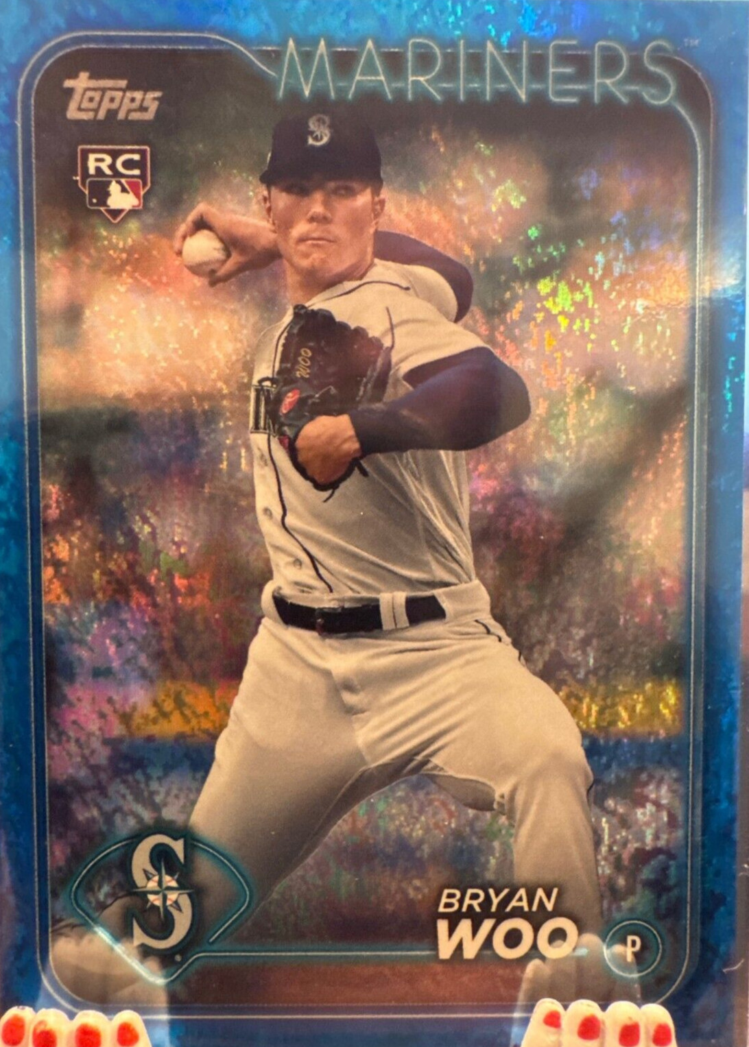 2024 Topps Baseball Series 1 Bryan Woo (RC) [Blue Holofoil] #12 #/999