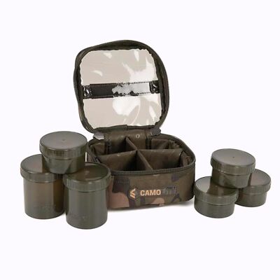 Fox Camolite 6 Pot Hookbait Case - Ködertasche, Angeltasche, Zubehörtasche, Bag
