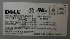 Dell 0G0495 NPS-250KB E 250W Power Supply.