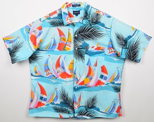 Vintage 80s Gant Para Hombre Talla Grande Big Island impresiones velero  Floral Camisa Hawaiana | eBay