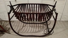 Antique field cradle Sleigh style w/Original wheels and hardware Circa 1865