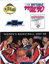 2007-08 UNIVERSITY OF MISSISSIPPI OLE MISS WOMENS BASKETBALL SCHEDULE - UNFOLDED