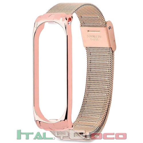 Cinturino in Acciaio Inossidabile Fascia Strap per Xiaomi Mi Band 3 4 Oro  Rosa | eBay