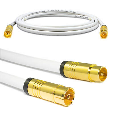Antennenkabel TV 8K 4K UHD Anschlusskabel Koaxialkabel Koax Stecker Buchse 135dB