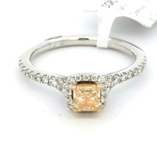 Video 14K White Gold Natural Yellow Canary Diamond   Engagement Ring Designer