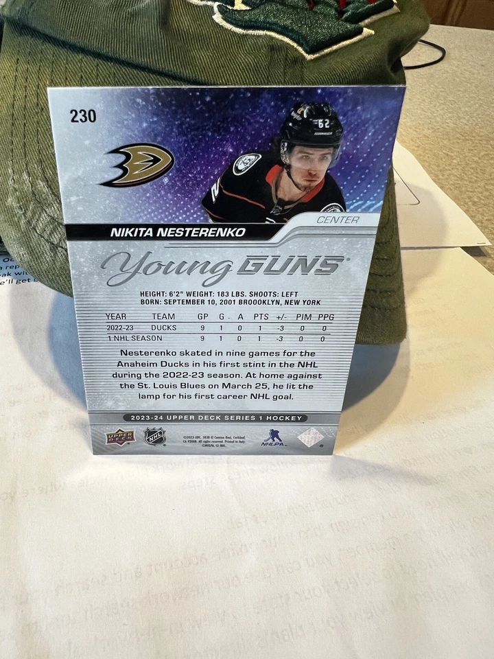 nikita nesterenko hand signed young guns Anaheim ducks nhl  - Image 2 of 2