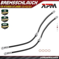 2x Bremsschlauch Bremsschläuche Vorderachse für Mitsubishi Outlander I CU W 2.0